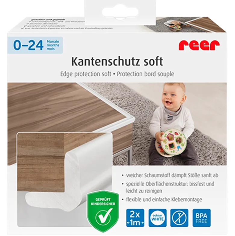 Reer Blød Kantbeskyttelse Hvid (1 stk)