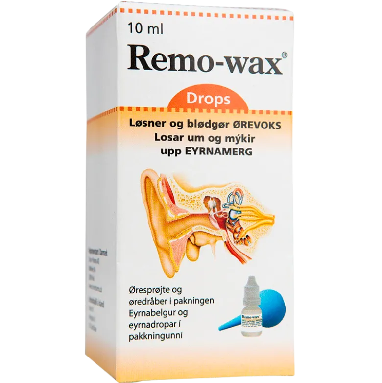 Remo-wax Øredråber Med Øresprøjte (10 ml)