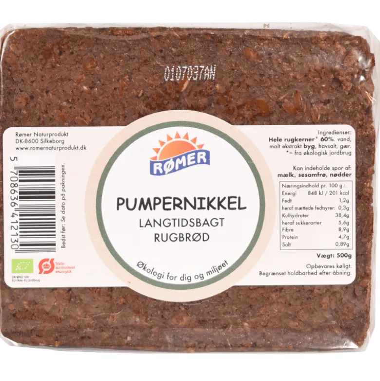 Rømer Pumpernikkel Rugbrød Ø (500 gr)