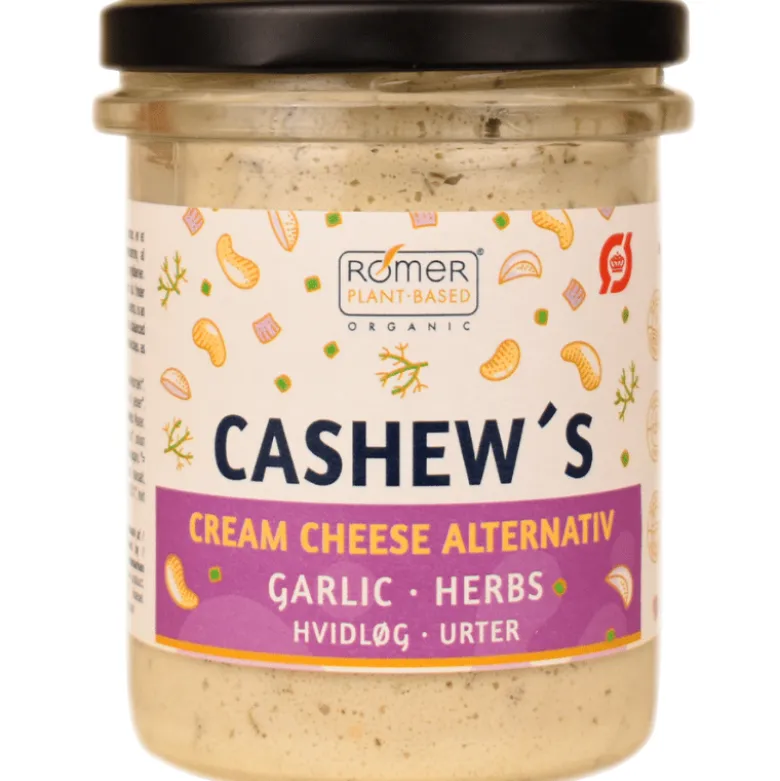 Rømer Vegan Cashew´s Cream Cheese Hvidløg & Urter Ø (180 g)
