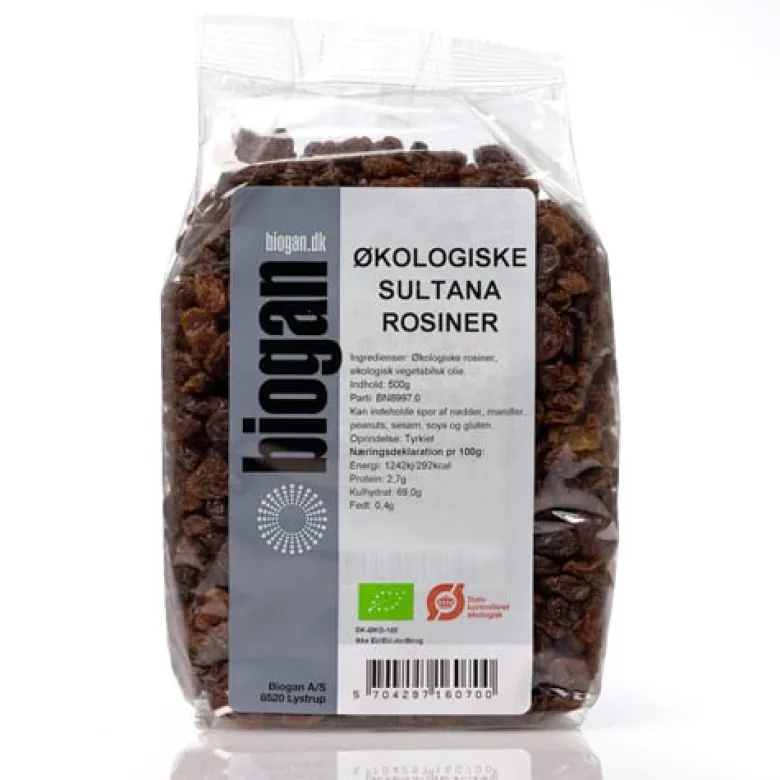 Rosiner lyse Ø 500 gr.
