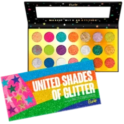 RUDE Cosmetics United Shades of Glitter 21 Pressed Glitter Palette (1 stk)