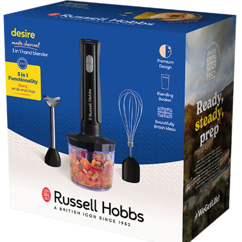 Russell Hobbs Desire Matte Charcole 3-in-1 Hand Blender (1 stk)