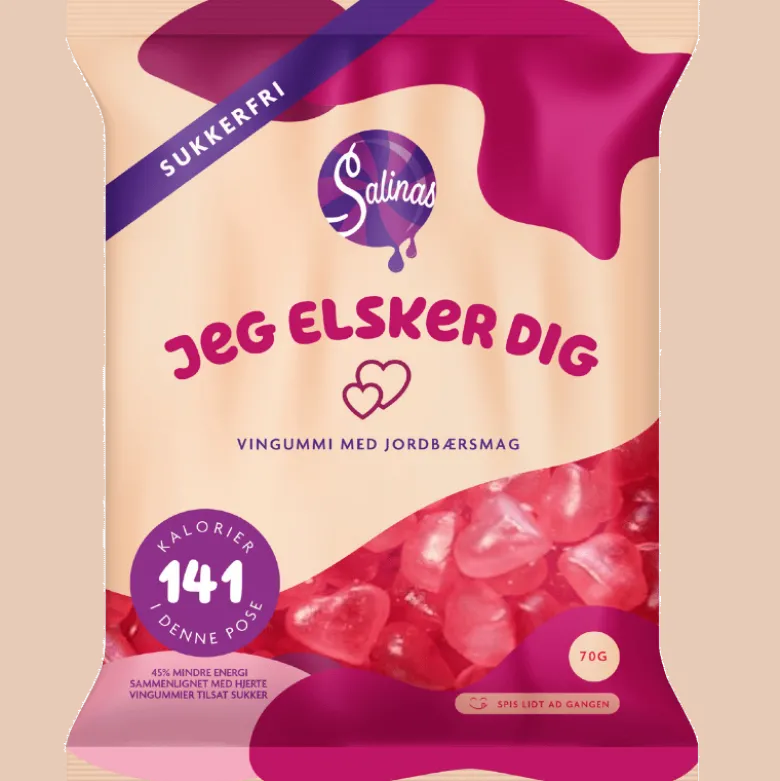 Salinas Slik Jeg Elsker Dig Vingummi (70 g)
