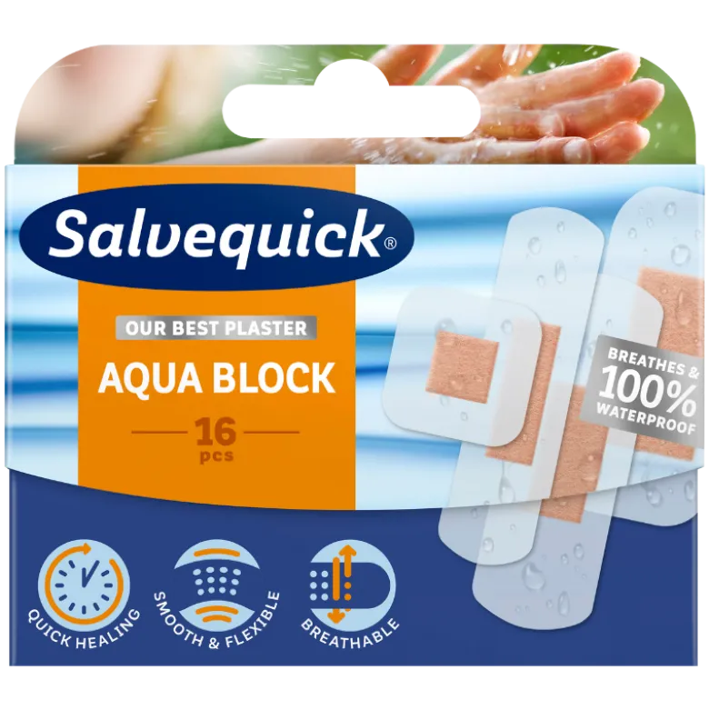Salvequick Aqua Block Plaster (16 stk)