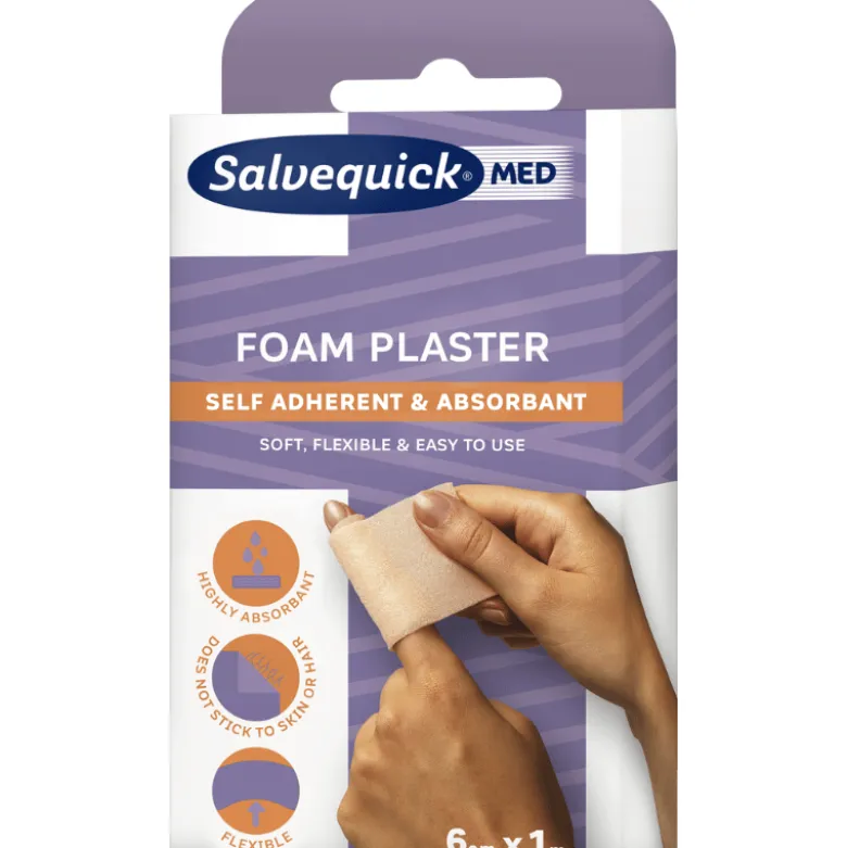 Salvequick MED Foam Plaster 6 cm x 1 m (1 stk)