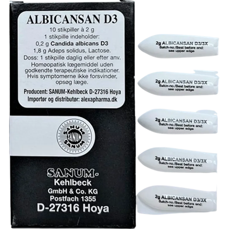 SANUM Albicansan D3 Stikpiller (10 stk)