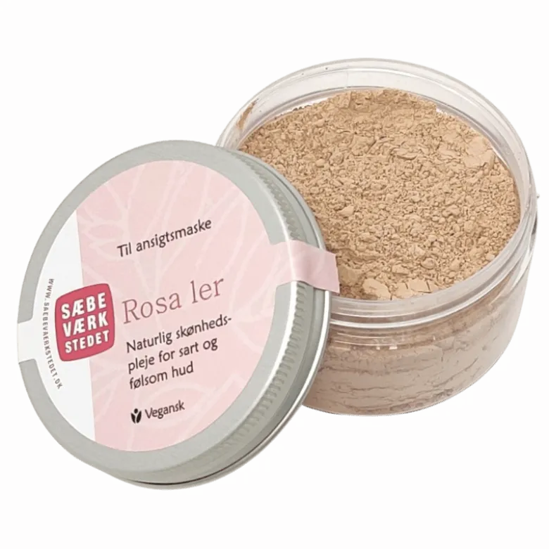 Sæbeværkstedet Rosa Ler til Ansigtsmaske (50 gr)