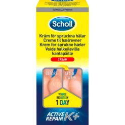 Scholl Creme til hælrevner Active Repair K+ (120 ml)