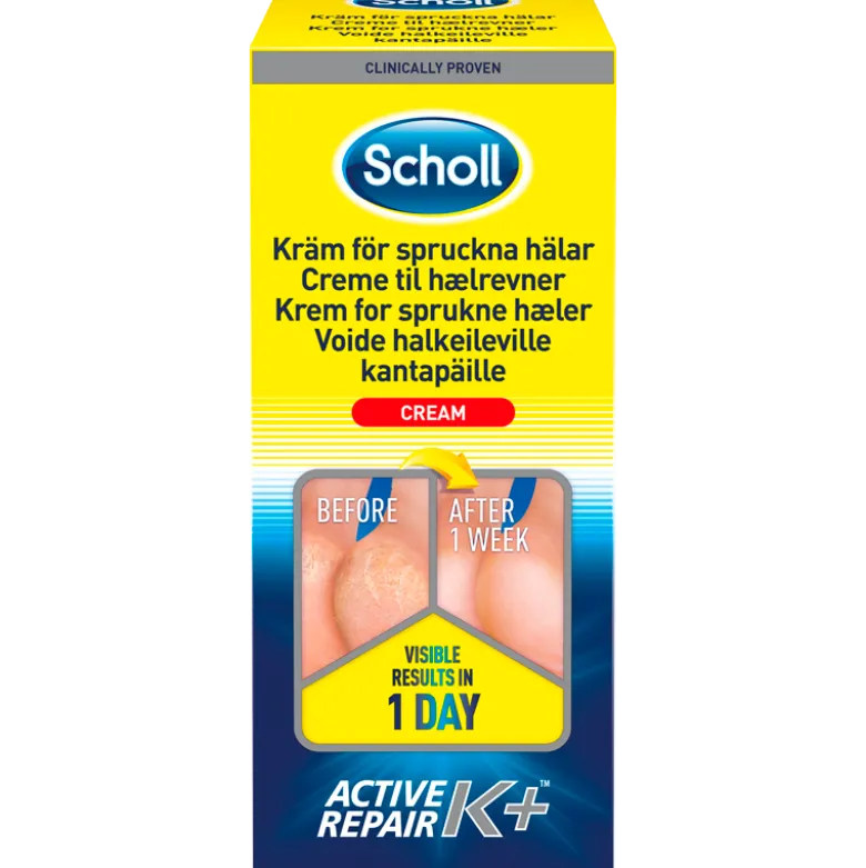 Scholl Creme til hælrevner Active Repair K+ (120 ml)