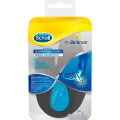 Scholl In-Balance Smertelindrende Indlægssål Hæl, L: Str 42,5-45 (2 stk)