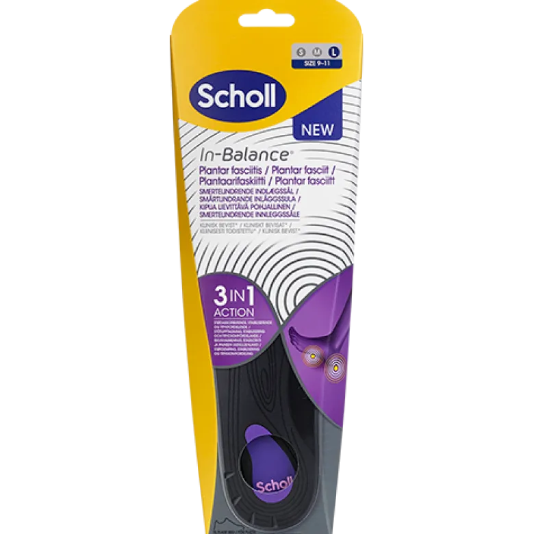 Scholl Med Insoles Plantar Fasciitis Size L (1 sæt)