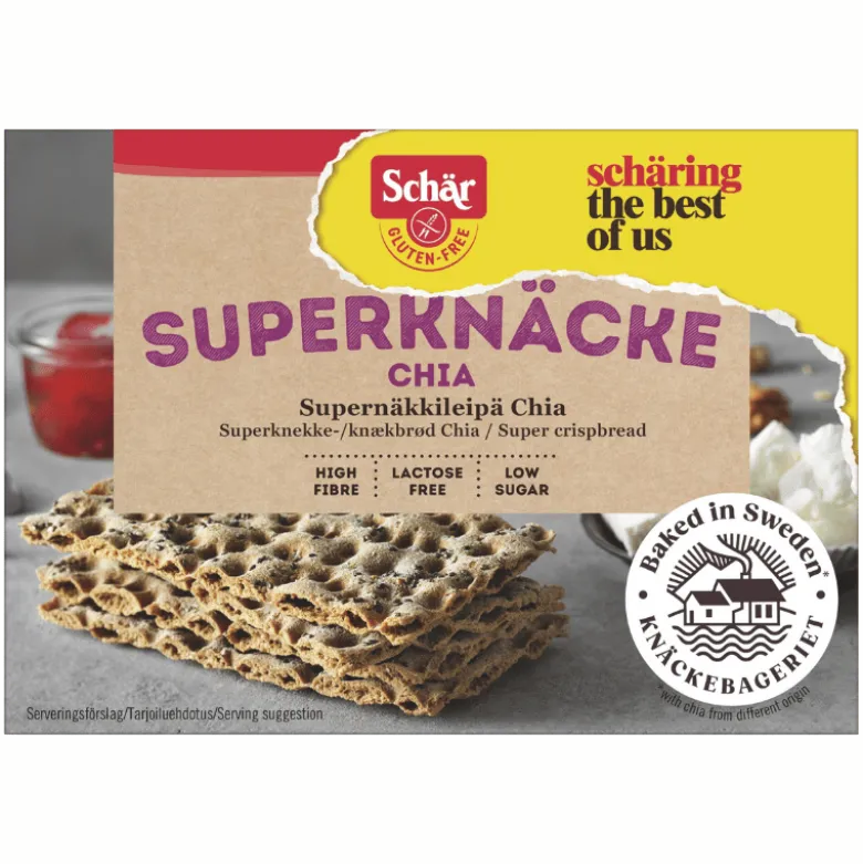 Schär Knækbrød Chia Glutenfri (140 g)