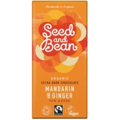 Seed & Bean Dark Chocolate 72% Mandarin & Ginger Ø (75 g)