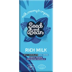 Seed & Bean Mælkechokolade 37 % Ø (75 g)