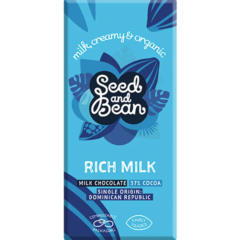 Seed & Bean Mælkechokolade 37 % Ø (75 g)