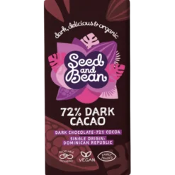 Seed & Bean Mørk Chokolade 72% Ø (75 g)