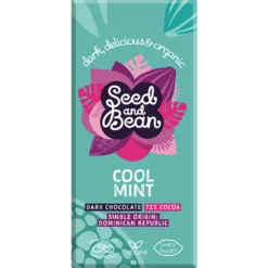 Seed & Bean Mørk Chokolade 72% med Mint Ø (75 gr)