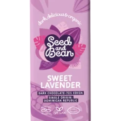 Seed & Bean Mørk Chokolade Sweet Lavender 72% Ø (75 g)