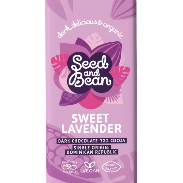 Seed & Bean Mørk Chokolade Sweet Lavender 72% Ø (75 g)