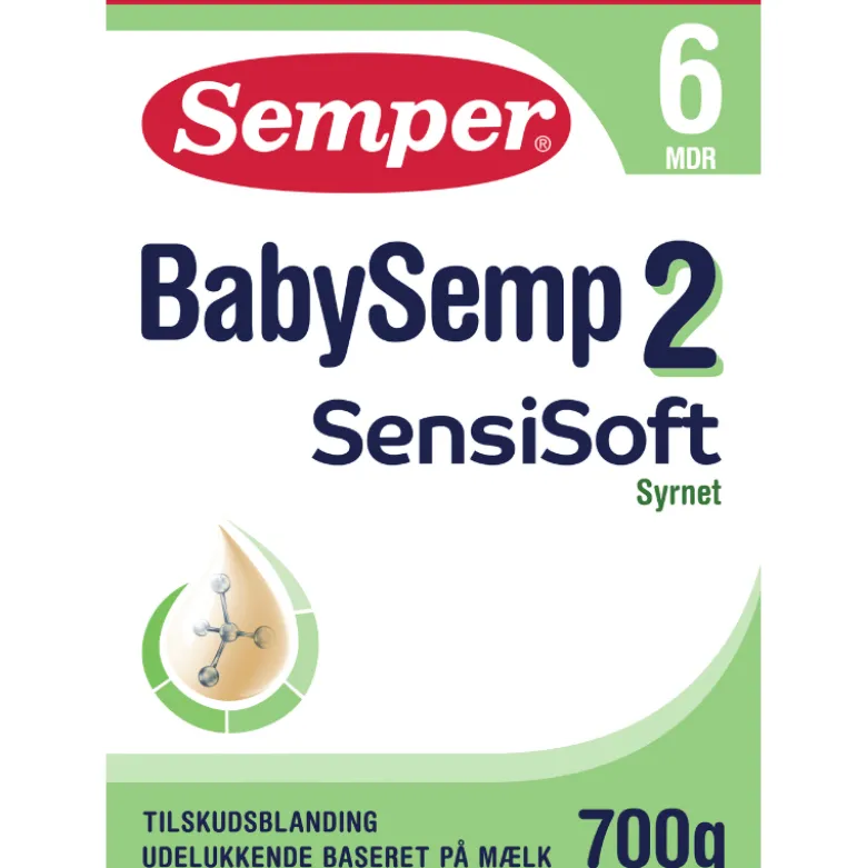Semper BabySemp 2 Sensisoft Syrnet Tilskudsblanding - Fra 6 mdr. (700 g)
