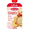 Semper Grød Smoothie Æble/Fersken/Banan 6M (120 g)