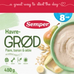 Semper Havregrød Pære & Banan 8M (480 g)