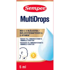 Semper Multidrops Mælkesyrebakterier & D-Vitamin (5 ml)