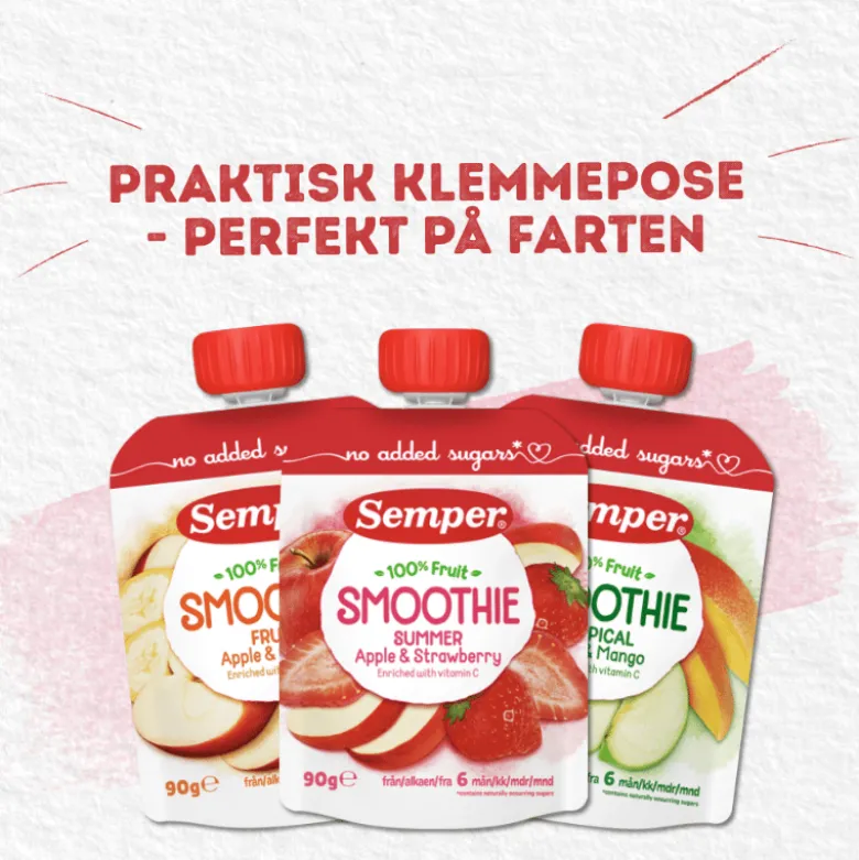 Semper Smoothies Frugt 6M (90 g)