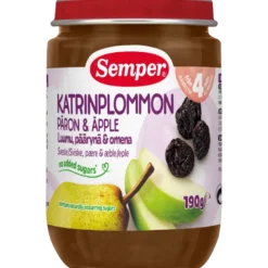 Semper Sveskepuré Pære/Æble 4M (190 g)