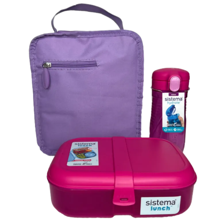 Sistema Lunchtime 3-Pack Pink / Purple (1 sæt)