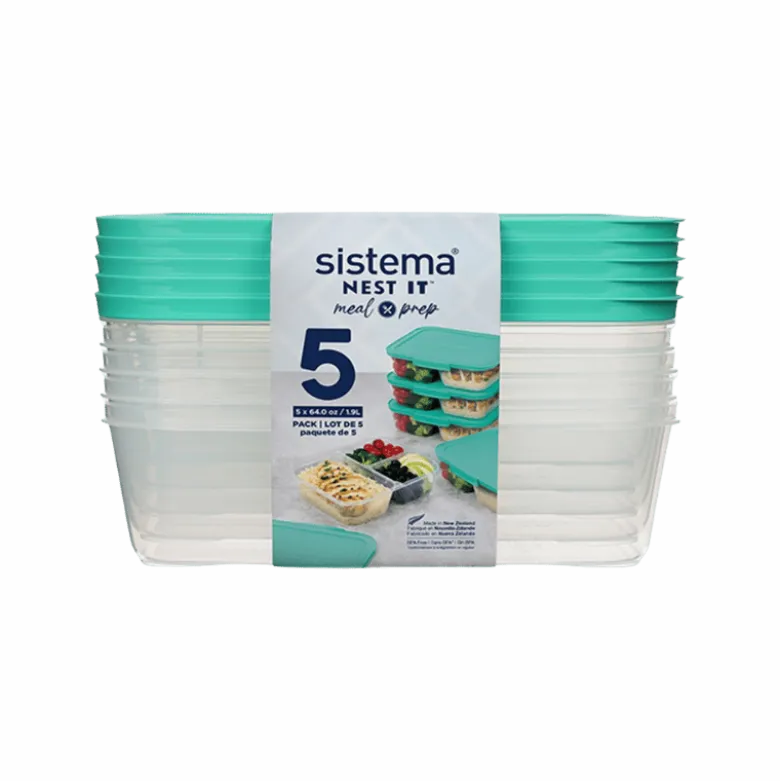Sistema Nest It Meal Prep Mint (5 stk)