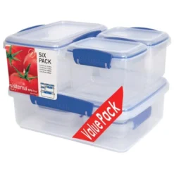 Sistema Opbevaringsboks Six Pack Blå (6 pk ml)
