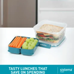 Sistema Rectangle Stax Madkasse 1 l (3 stk)