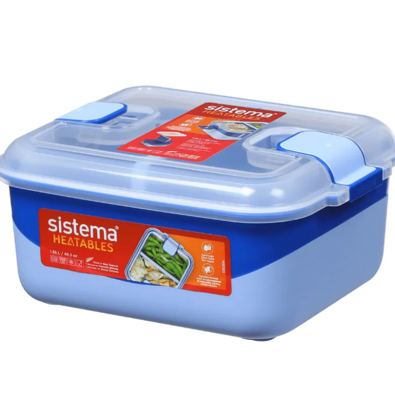 Sistema Rectangle With Divider Heatables Multifunktionel Beholder Ass. Farve (1,35 l)