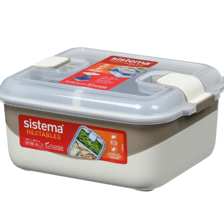 Sistema Rectangle With Divider Heatables Multifunktionel Beholder Ass. Farve (1,35 l)