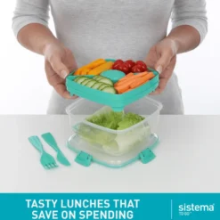 Sistema Salad To Go Madkasse 1,1 l (2 stk)