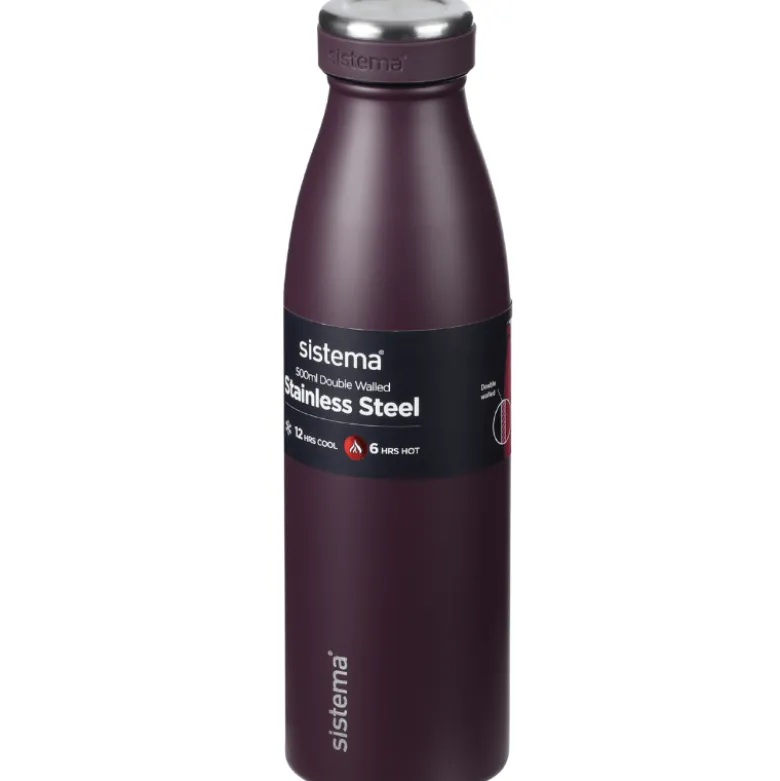 Sistema Stainless Steel Flaske Ass. Farve (500 ml)