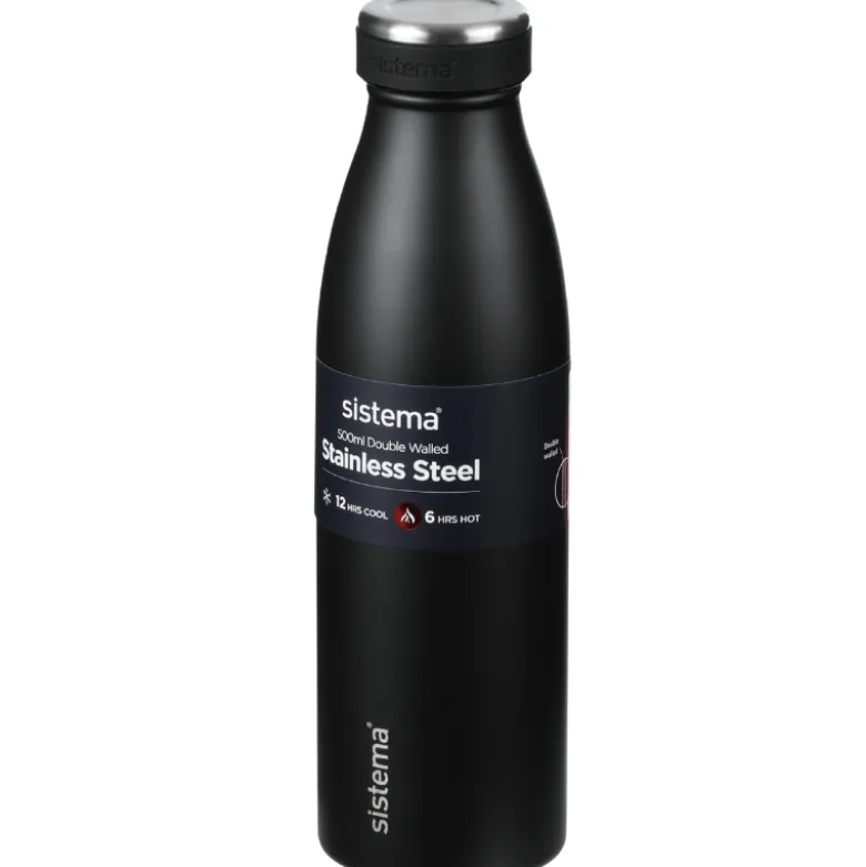 Sistema Stainless Steel Flaske Ass. Farve (500 ml)