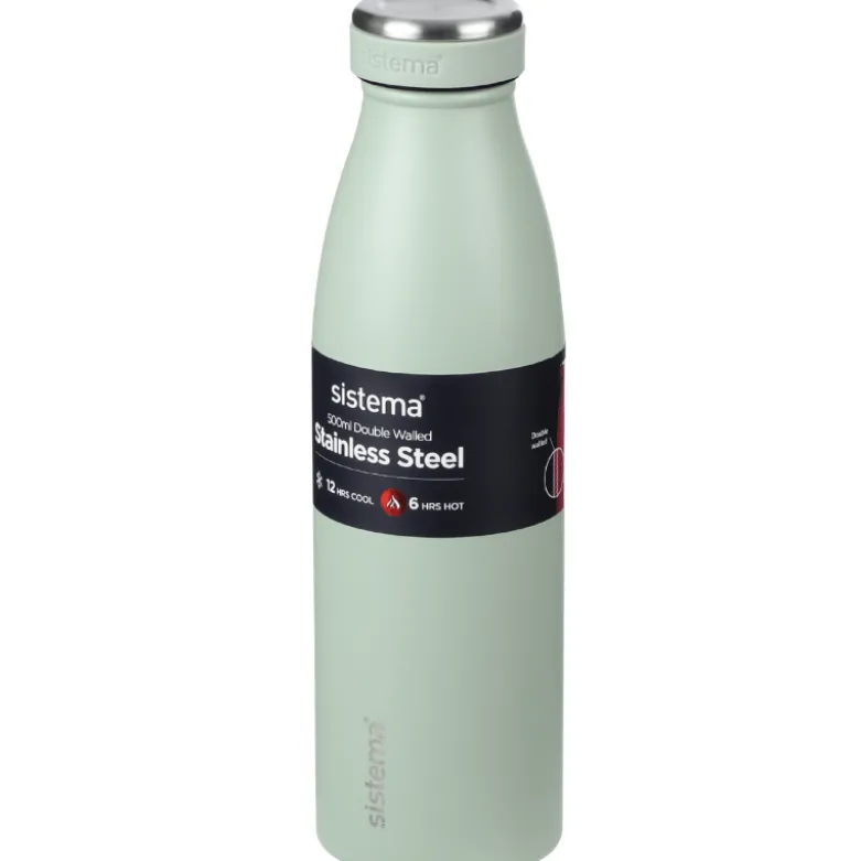 Sistema Stainless Steel Flaske Ass. Farve (500 ml)
