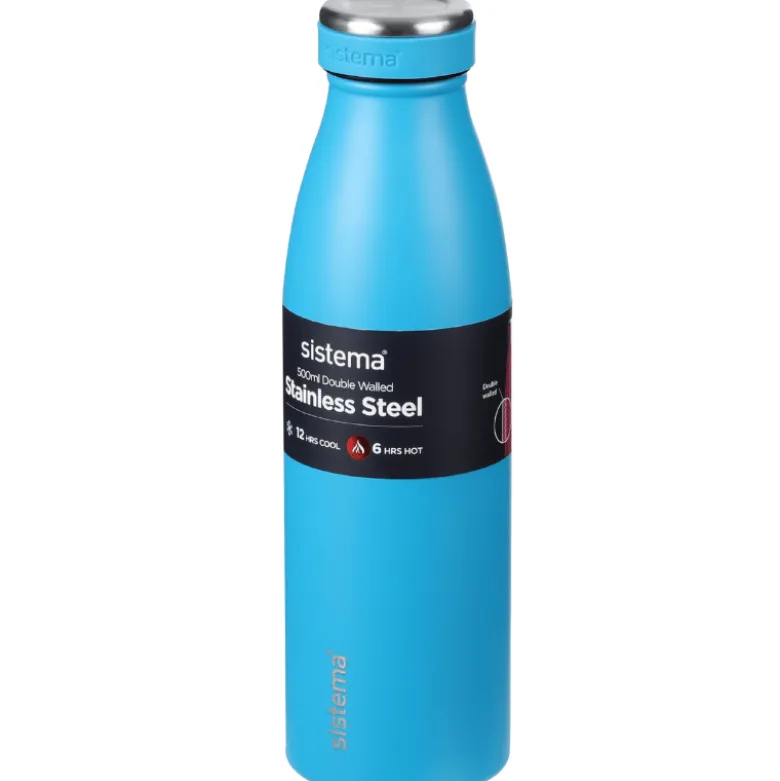 Sistema Stainless Steel Flaske Ass. Farve (500 ml)