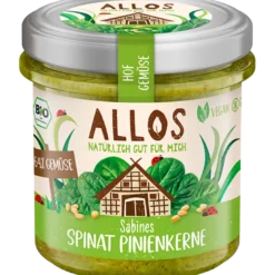 Smørepålæg Spinat & Pinjekerner Øko - 135 gram