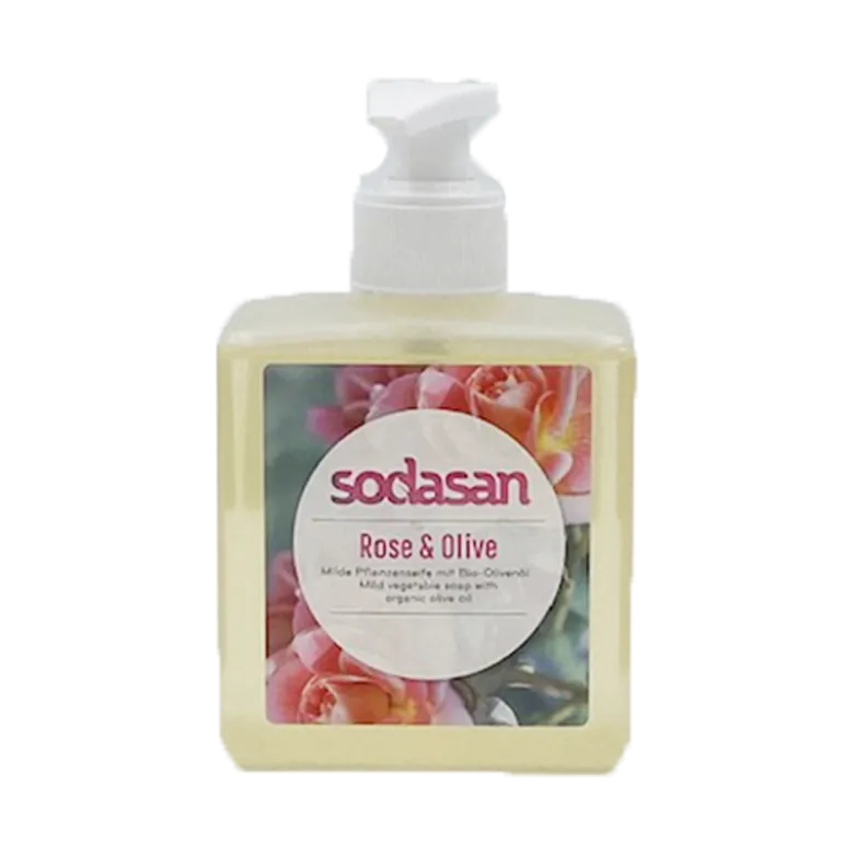 Sodasan Flydende Håndsæbe Rose og Oliven (300 ml)