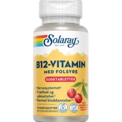 Solaray B-12 vitamin med folsyre (90 tabl)