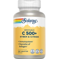 Solaray C500+ Hyben og Citron (180 tabletter)