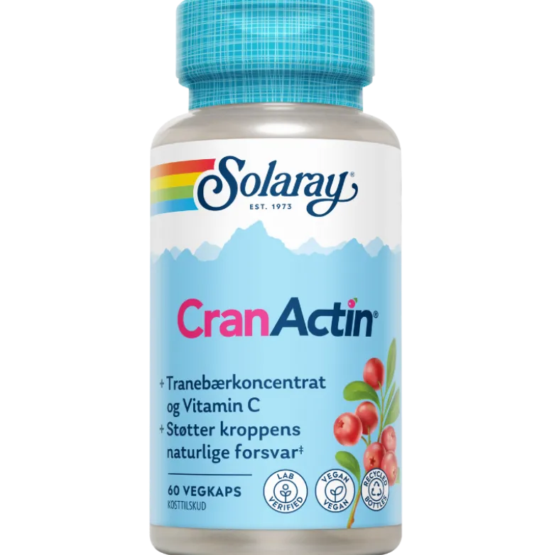 Solaray CranActin Tranebærekstrakt 400 mg (60 tabletter)