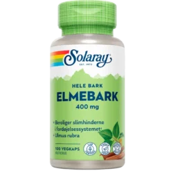 Solaray Elmebark - Slippery Elm 400 mg (100 kapsler)