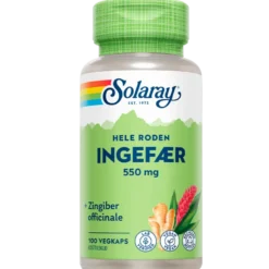 Solaray Ingefær 550 mg (100 Kapsler)