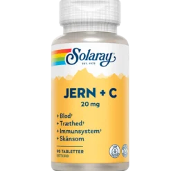 Solaray Jern +C (90 tabletter)