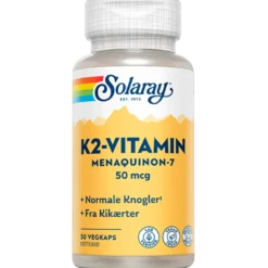 Solaray K2-vitamin 50 mcg (30 kapsler)